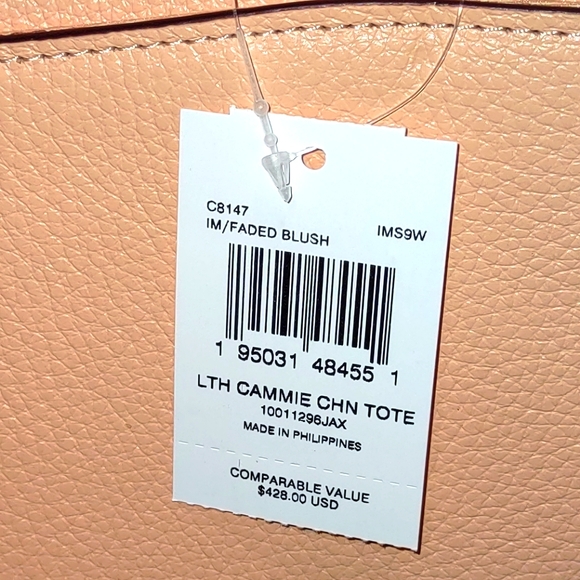 COACH Cammie Chain Tote in Faded Blush - Picture 8 of 12